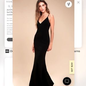 Lulus long black evening dress